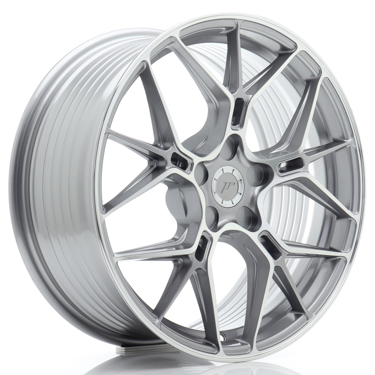 JR Wheels JR51 18x8 ET20-45 5H BLANK Titanium Machined Face